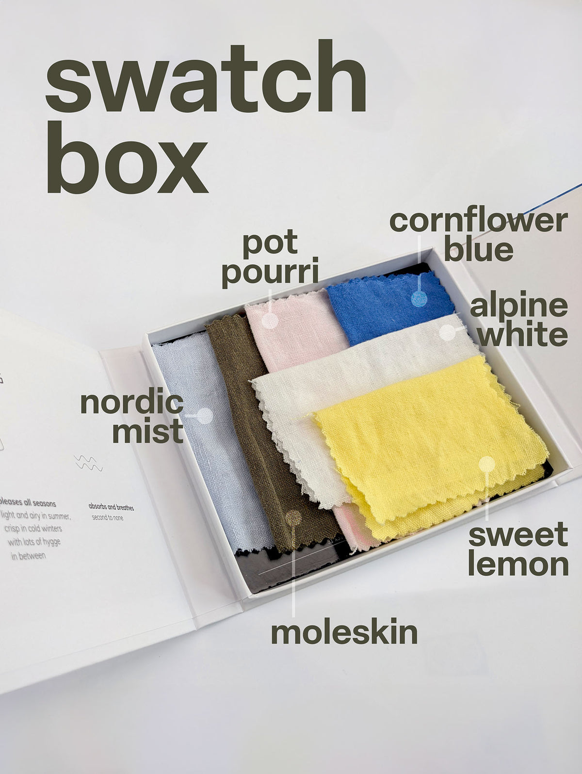 Swatch box - Pure linen bedding