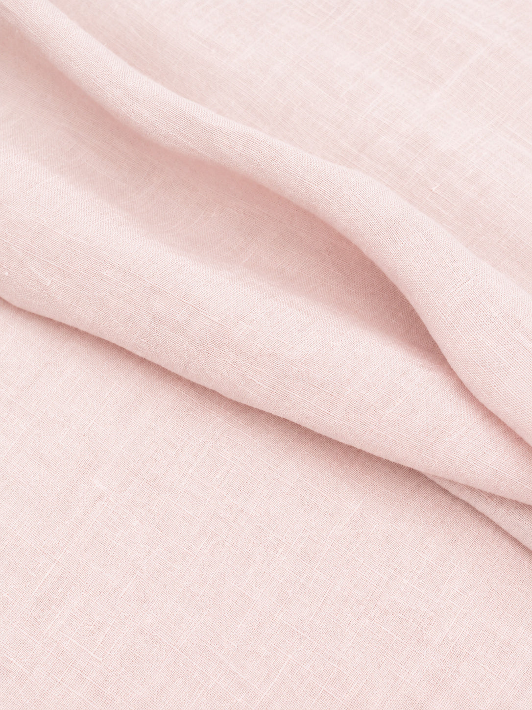 Rosewater pure linen duvet cover — close-up of the open weave